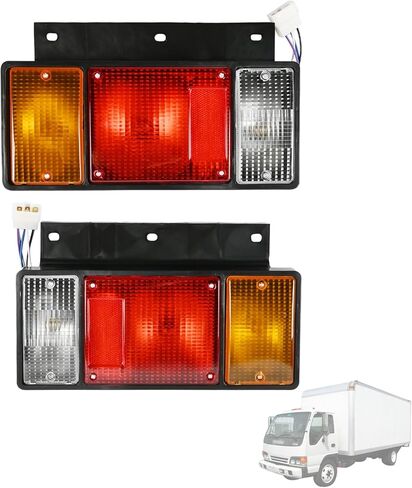 زوج مجموعة مصابيح الذيل مع مصابيح متوافقة مع Isuzu NPR NQR NRR FSR FRR NPR-HD 1987-2006 استبدال 8970658090 8970658100 أضواء المصباح الخلفي للشاحنة (12 فولت) in Kuwait