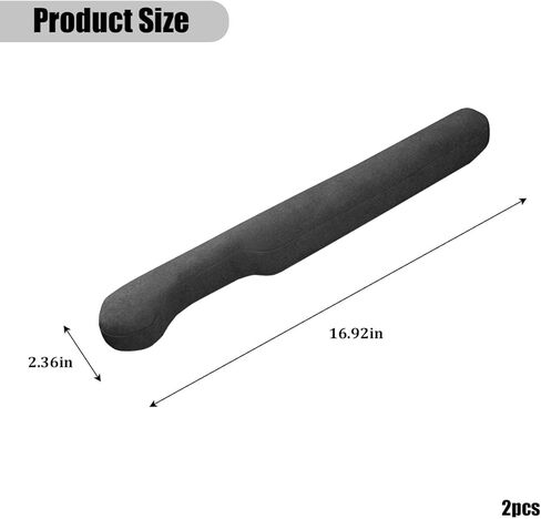 2PCS Car Seat Gap Filler, 2PCS Leather Between Chair Console Gap Plug to Impede ltems from Dropping, Automotive Interior Seat Seam Guard Stopper, Universal for Sedan RV Truck (Black) in Saudi Arabia