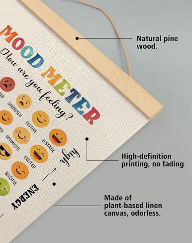 You found a duck Mood Meter Poster for Kids and Adults – Mental Health Feelings Chart for Therapy Office, Counseling Room, or Classroom Wall Decor,SEL Poster14x18.5In (BG22) in Saudi Arabia
