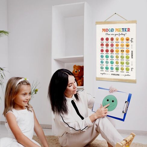 You found a duck Mood Meter Poster for Kids and Adults – Mental Health Feelings Chart for Therapy Office, Counseling Room, or Classroom Wall Decor,SEL Poster14x18.5In (BG22) in Saudi Arabia