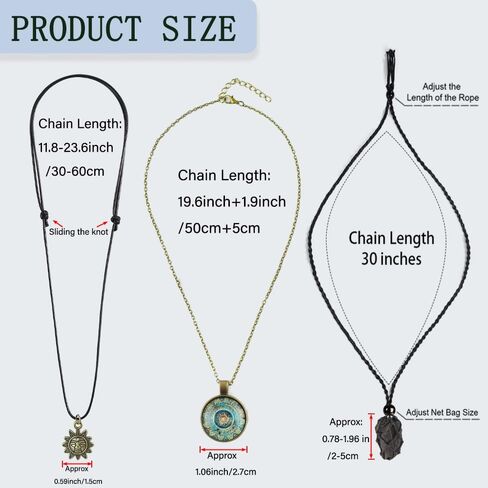 weryerker Dainty Layered Choker Necklace Bohemian Dainty Natural Gemstone Pendant Necklace Beach Fashion Pendant Choker in Kuwait