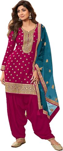 STELLACOUTURE indian punjabi salwar kameez ready to wear patiyala dhoti style wedding party suit for women 2871-O in Kuwait