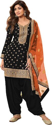 STELLACOUTURE indian punjabi salwar kameez ready to wear patiyala dhoti style wedding party suit for women 2871-O in Saudi Arabia