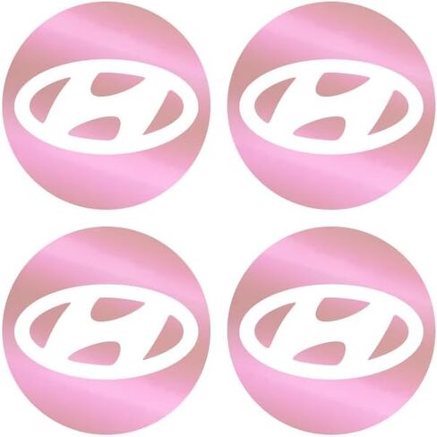 IPG Decal Made for Hyundai 2011-23 Sonata/Azera/Santa Fe (2.16" Decal - 2.31" Center Cap) Outside of Logo Outer Stickers (4 Units) (Pearl Pink) in Saudi Arabia