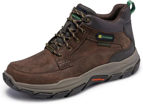 Skechers Men's John Deere: Respected - Landin Waterproof Mid Top Leather Lace Up Boots Boot in Saudi Arabia
