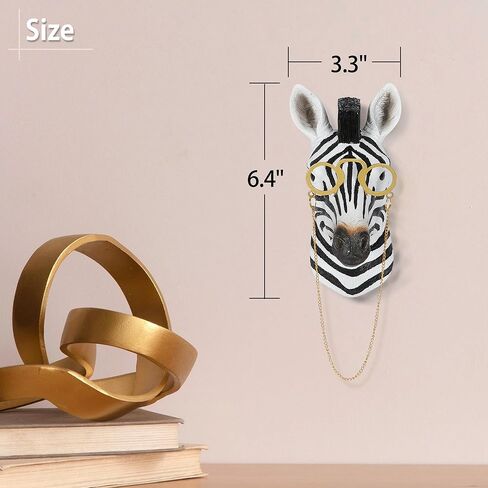 UITWMKTG Simulated Animal Head Wall Decor Colored Animal Sculptures Wall Mount 3D Wall Art Decoration for Home Bedroom Living Room Decor Zebra in Saudi Arabia