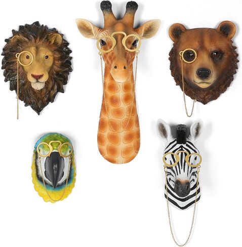 UITWMKTG Simulated Animal Head Wall Decor Colored Animal Sculptures Wall Mount 3D Wall Art Decoration for Home Bedroom Living Room Decor Zebra in Saudi Arabia