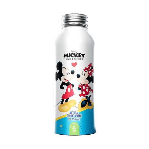 زجاجة مياه ديزني ميكي وميني ماوس من الألومنيوم من ديزني ووتر للجنسين - 12 × 12 أونصة من الماء in Kuwait