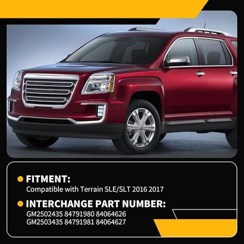 مجموعة المصابيح الأمامية الجانبية للركاب والسائق متوافقة مع 2016-2017 Terrain SLE/SLT الأمامية اليسرى واليمنى للمصابيح الأمامية الهالوجين GM2502435 GM2503435 in Saudi Arabia