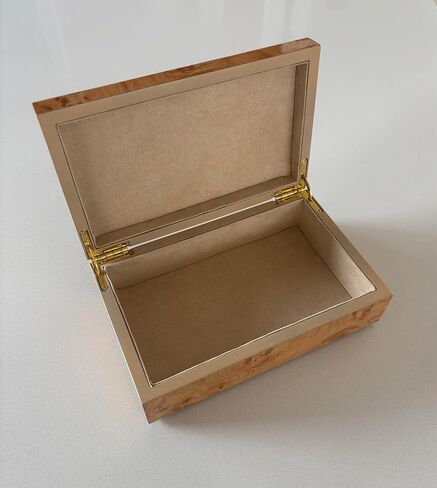 Cruiser's Caché Burl Wood Design Luxe Decorative Box | Fully Suede-Lined | (Small - 8 inches) in Saudi Arabia