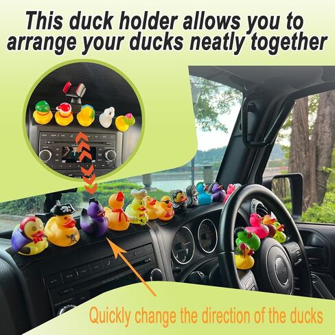 52Pcs Duck Holder for Jeep,Rubber Ducks Mount for Jeep Dash,Upgraded Hook & Loop Design Duck Holder-52 Hook Pads & 5 Loop Strips in Kuwait