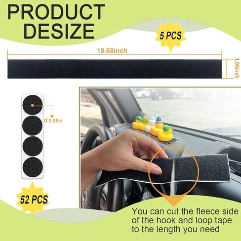 52Pcs Duck Holder for Jeep,Rubber Ducks Mount for Jeep Dash,Upgraded Hook & Loop Design Duck Holder-52 Hook Pads & 5 Loop Strips in Kuwait