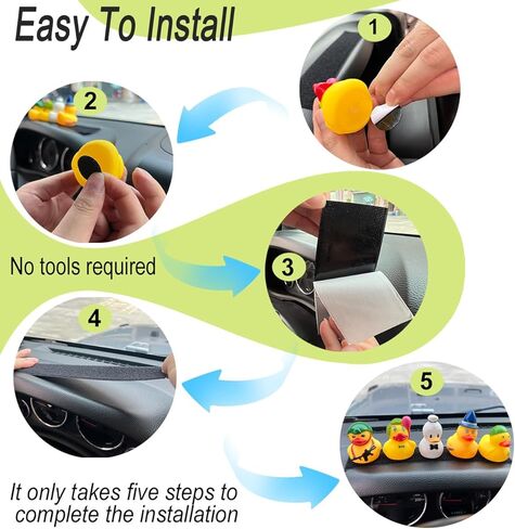 52Pcs Duck Holder for Jeep,Rubber Ducks Mount for Jeep Dash,Upgraded Hook & Loop Design Duck Holder-52 Hook Pads & 5 Loop Strips in Kuwait