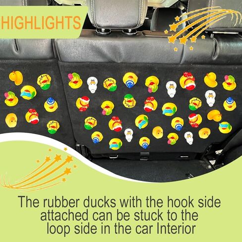 52Pcs Duck Holder for Jeep,Rubber Ducks Mount for Jeep Dash,Upgraded Hook & Loop Design Duck Holder-52 Hook Pads & 5 Loop Strips in Kuwait