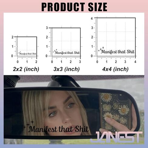 JANES 3pcs Manifest That Shit Decal, Size 3x1 UV DTF Transfer Car Mirror Decal, Manifestation Rearview Mirror Sticker, Spiritual Car Mirrors Stickers, Car Decals for Women Men, Car Decals for Trucks in Saudi Arabia