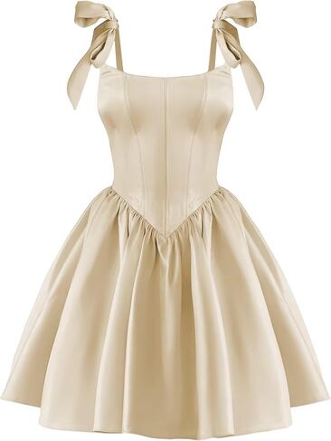 2026 Homecoming Dresses for Teens Satin Spaghetti Straps Mini Dress Corset A-line Short Prom Ball Gown in Kuwait