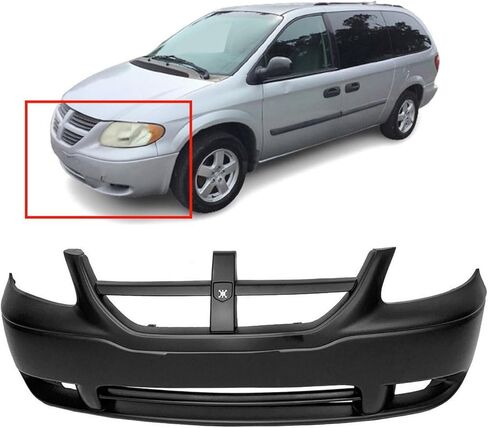 FitParts متوافق مع غطاء المصد الأمامي 2005 2006 2007 Dodge Grand Caravan Base SXT SE Mini Van 05 06 07. جديد، مُجهز وجاهز للطلاء. مع فتحات مصابيح الضباب. CH1000431 in Saudi Arabia