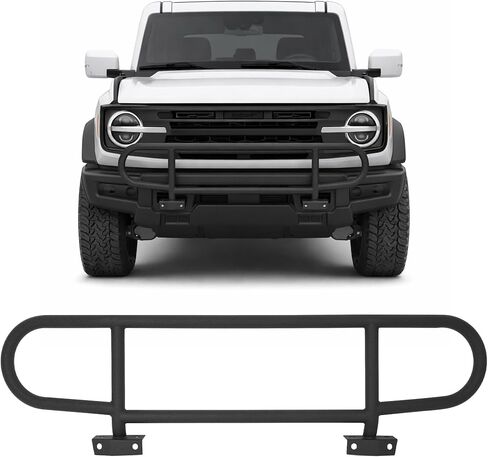 واقي فرشاة مصبغة Bull Bar متوافق مع 2021-2025 Ford Bronco غير مخصص للرياضة، مصد أمامي للشواية، إطار من الفولاذ المطلي بمسحوق أسود in Saudi Arabia