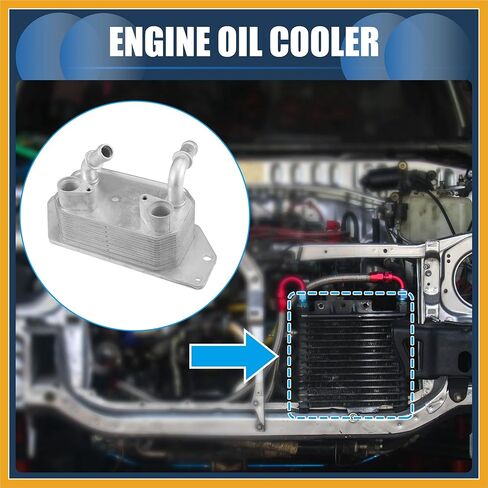 Engine Oil Cooler, Transmission Oil Cooler No.CV6P7869AE for Ford Escape 2013-2016 L4 2.0L Aluminum Alloy Silver Tone, 1 Pc Replacement in Saudi Arabia