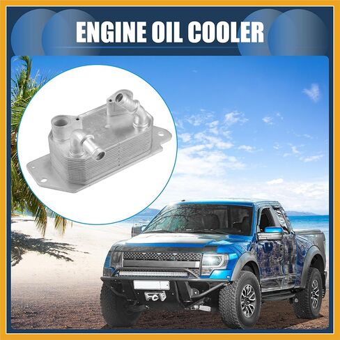Engine Oil Cooler, Transmission Oil Cooler No.CV6P7869AE for Ford Escape 2013-2016 L4 2.0L Aluminum Alloy Silver Tone, 1 Pc Replacement in Saudi Arabia
