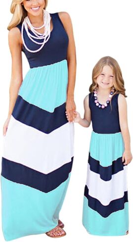 GORIFE Floral Matching Mommy and Me Dresses Beach Matching Casual Printed Stylish Clothing Outfits with Plus Size in Saudi Arabia