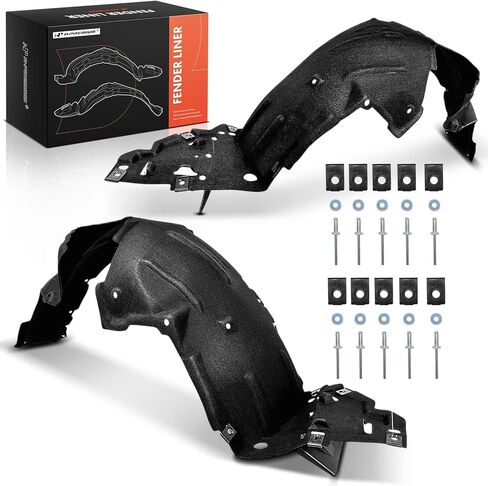 A-Premium Pair Front Inner Fenders Liner Splash Shield Set with Clips - Compatible with Honda HR-V HRV 2019 2020 2021 2022 - Factory Fresh (PET+PP), Not Refurbished or Recycled in Saudi Arabia