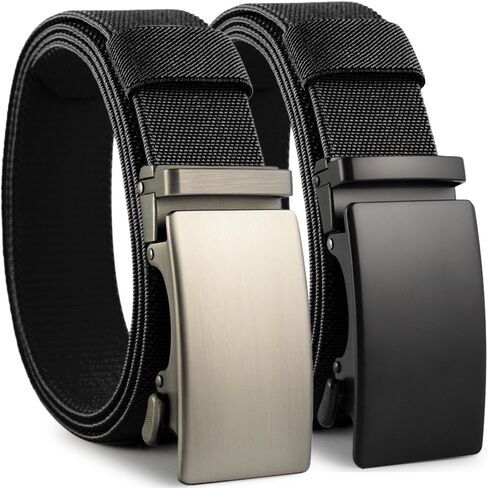 Ratchet Golf Belt for Men 2 pack, Utility Nylon Web Tactical Belt Waist, Adjustable Trim to Fit Belt Outdoor in Saudi Arabia