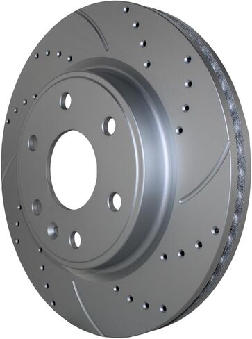 Bison Performance Pair Set of 2 Front Drilled Slotted Coated 325mm Vented 6 Lugs Brake Disc Rotors for Buick Enclave Chevrolet Traverse GMC Acadia Limited Saturn Outlook in Saudi Arabia