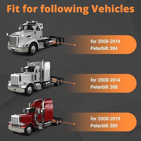 2 قطعة L11-6133 أجزاء قوس دليل غطاء المحرك العلوي لـ Peterbilt 384 388 2008-2014 ، لـ 389 2008-2019 ، استبدال # L116133 MPB75133 in Kuwait