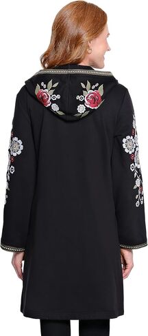 John Mark Womens Clothing | Emb Long Cardigan With Pockets Hoodie and Long Sleeves in Kuwait