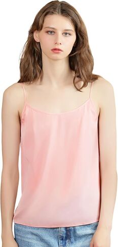 COLD POSH 19MM Mulberry Silk Camisole Tops for Women Scoop Neck Sleeveless Tank Top Casual Dressy Summer Cami Undershirt in Kuwait