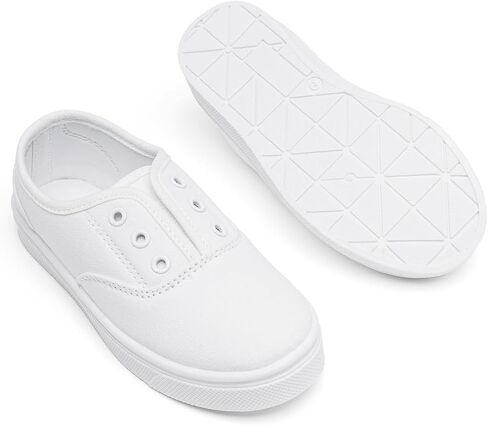 Meckior Toddler Slip on Shoes for Boys Girls Classic Walking Canvas School Sneaker Lightweight Little Kid Flat in Kuwait