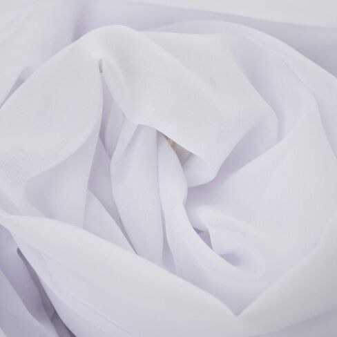 BellyLady Stunning Handmade Chiffon Belly Dance Veil, For Practice-White in Saudi Arabia