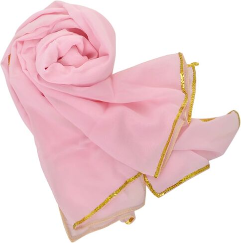 BellyLady Stunning Handmade Chiffon Belly Dance Veil, For Practice-White in Saudi Arabia