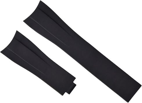 Ewatchparts 20mm Rubber Watch Strap Compatible with Rolex Daytona Submariner Oysterflex Curved End in Saudi Arabia