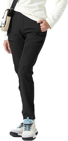Women Hiking Cargo Pants - Lightweight Quick Dry Joggers with 5 Zipper Pockets Stretch Waist for Camping in Saudi Arabia