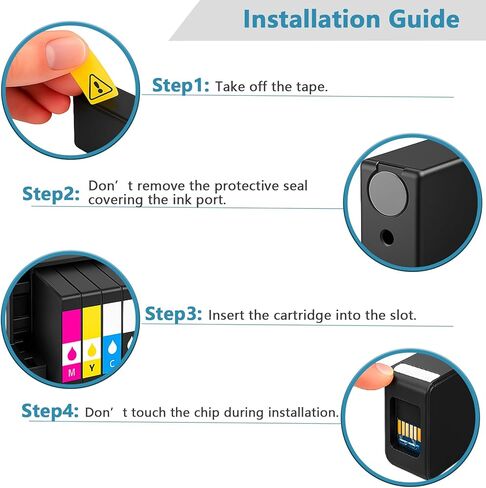 902XL Black Ink Cartridges for HP 902 XL Compatible for HP902 HP902XL to use with OfficeJet Pro 6968, 6978, 6958, 6970, 6960, 6975, 6962, 6950, 6954, 6951, 6956, 6961, 696, 6964, 6966 Printers, 2-Pack in Kuwait
