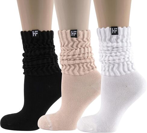 Slouch Socks For Women Cozy Scrunch Socks Womens Crew Socks Long Boot Socks Women in Saudi Arabia