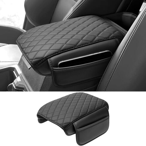 YOJOJOCO Center Console Cover Compatible with Honda 2009-2015 Pilot Accessories Leather Material Console Armrest Cover Cushion Pad Anti-Scratch in Kuwait