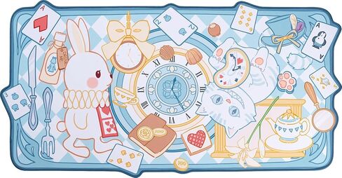 لوحة ماوس كرتونية لطيفة من YOCORE، مقاس 30 بوصة × 15.7 بوصة، قاعدة مكتب مطاطية كبيرة غير قابلة للانزلاق، لوحة ماوس للألعاب للكمبيوتر المحمول ولوحة مفاتيح للكمبيوتر المحمول مع حواف مخيطة للفتيات - بلاد العجائب السحرية in Kuwait