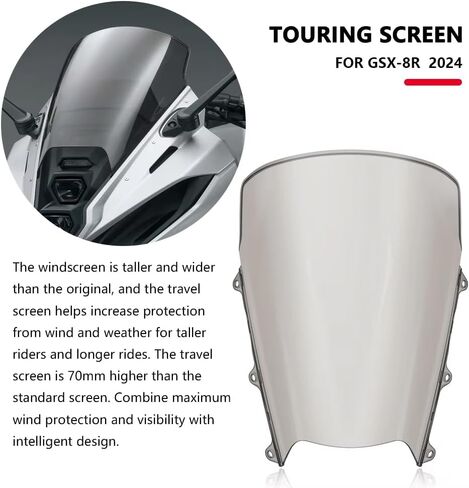 for GSX-8R GSX 8R 2025 2024 Motorcycle gsx 8r Windshield Accessories windscreen Touring Screen Raise The Windshield in Kuwait
