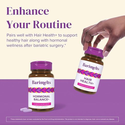 BariMelts Hormonal Balance+ with DIM, NAC & Chasteberry - 1 Month Supply (60 Caplets) - Post-Op Bariatric Supplement Supports Estrogen Metabolism and Hormonal Balance for Women in Kuwait