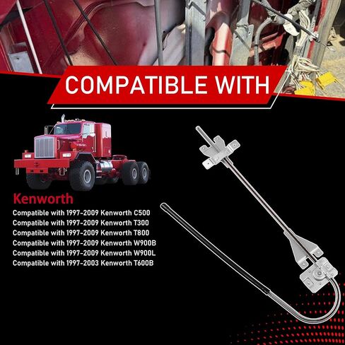 منظم النافذة اليدوي لجانب السائق K092-407 متوافق مع 1997-2009 Kenworth C500 T300 T800 W900B W900L 1997-2003 Kenworth T600B يستبدل جانب السائق الأيسر الأمامي HLK2557 in Kuwait