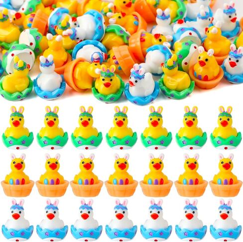 48 Pcs Easter Mini Resin Ducks Mini Duck Figurines Miniature Easter Figurines for DIY Cake Decoration Ornaments Crafts Moss Landscape in Saudi Arabia