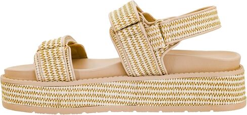 صنادل Go For It النسائية من Corkys Footwear - تتميز بتصميم أنيق بحزامين مع منصة مقاس 5 سم وخطاف وحلقة إغلاق قابلة للتعديل لتوفير الراحة والأناقة in Saudi Arabia