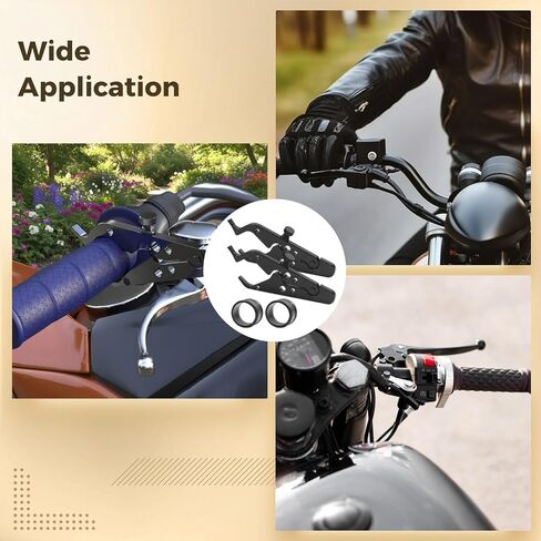 2 Sets Motorcycle Cruise Control, Aluminum Alloy Throttle Lock, Wrist Hand Grips, Universal for Electric Vehicles, Motorcycles, Black in Saudi Arabia