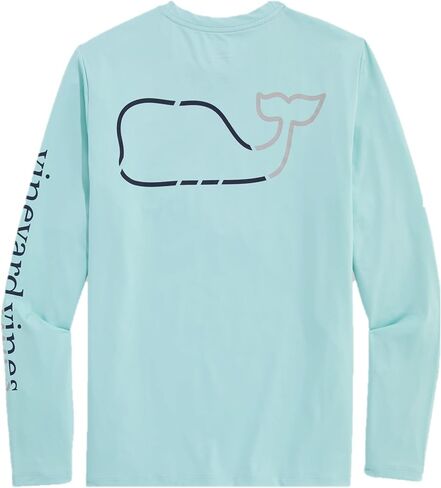 Vineyard Vines Men's OTG Whale Outline Long-Sleeve Harbor Performance Tee in Kuwait
