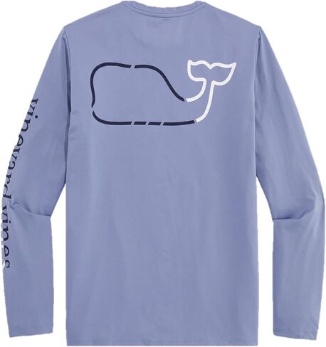 تي شيرت Vineyard Vines الرجالي OTG Whale Outline بأكمام طويلة Harbour Performance in Kuwait