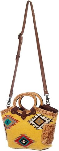 American Darling Cross body Bag Hair-On Cowhide Genuine Leather Western Purse with Hand Tooled Floral Carved Trim in Saudi Arabia