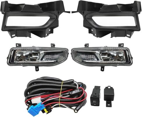 Pair Front Fog Lights Assembly Compatible with Versa 2020 2021 2022 Left and Right Side Fog Lamp w/Switch Harnesses Clear Lens 622575EE5A 622565EE5A NI2592139 NI2593139 in Saudi Arabia